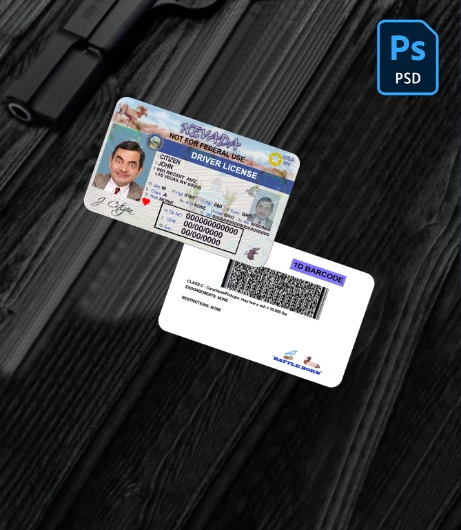 USA Nevada driving license PSD